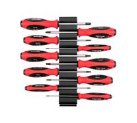 TEKTON Phillips and Slotted Screwdriver Set with Modular Organizers - 4 Inch Shanks, 10-Piece (#0-#3, 3-8 mm) | DWZ90106
