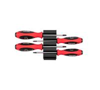 TEKTON Phillips and Slotted Screwdriver Set with Modular Organizers - 4 Inch Shanks, 4-Piece (#1-#2, 5.5-6.5 mm) | DWZ90105