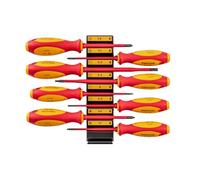 TEKTON Phillips DVZ90100 Insulated Square Screwdriver Set with Modular Organizers, 8-Piece (#1-#2, 3.5-6.5mm, #1-#2)