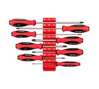 TEKTON Phillips Screwdriver Set with Red Modular Organizers - 4, 8 Inch Shanks, 8-Piece (#0 - #4) | DWP90103