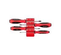 TEKTON Phillips Screwdriver Set with Red Modular Organizers - 4 Inch Shanks, 4-Piece (#0 - #3) | DWP90105
