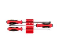 TEKTON Phillips Screwdriver Set with Red Modular Organizers - 8 Inch Shanks, 3-Piece (#1 - #3) | DWP90104