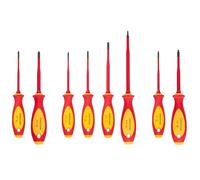 TEKTON Phillips, Slotted, Square Insulated Screwdriver Set, 8-Piece (#1-#2, 3.5-6.5 mm, #1-#2) | DVZ90000