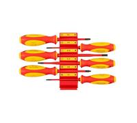 TEKTON Phillips, Slotted, Square Insulated Screwdriver Set with Red Modular Organizers, 6-Piece (#1 - #2, 5.5-6.5 mm, #1 - #2) | DVZ90105