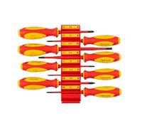 TEKTON Phillips, Slotted, Square Insulated Screwdriver Set with Red Modular Organizers, 8-Piece (#1 - #2, 3.5-6.5 mm, #1- #2) | DVZ90103