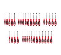 TEKTON Phillips, Slotted, Torx, Square Screwdriver Set - 4 Inch Shanks (35-Piece) | DWZ90014