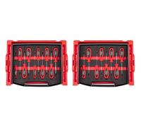 TEKTON Phillips, Slotted, Torx, Square Screwdriver Set with Open Top Drawer and Rack - 4 Inch Shanks, 18-Piece (#0-#3, 3-8 mm, T10-T30, #1-#2) | DWZ90602