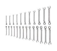 TEKTON Reversible 12-Point Ratcheting Combination Wrench Set, 25-Piece (1/4-3/4 in., 6-19 mm) | WRC94004