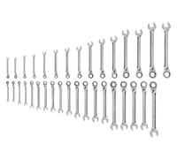 TEKTON Reversible 12-Point Ratcheting Combination Wrench Set, 34-Piece (1/4-1 in., 6-24 mm) | WRC94005