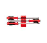 TEKTON Slotted Screwdriver Set with Red Modular Organizers - 8 Inch Shanks, 3-Piece (10-14 mm) | DWS90113