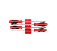 TEKTON Slotted Screwdriver Set with Red Modular Organizers - 8 Inch Shanks, 4-Piece (4-8 mm) | DWS90112