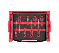 TEKTON Square and Torx Screwdriver Set with Open Top Drawer and Rack - 4 Inch Shanks, 8-Piece (T10-T30, #1-#2) | DWZ90601