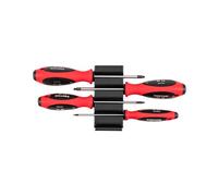 TEKTON Square Screwdriver Set with Modular Organizers - 4 Inch Shanks, 4-Piece (#0-#3) | DWQ90100