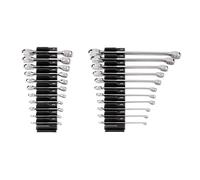 TEKTON Stubby and Standard Length Combination Wrench Set with Modular Organizers, 22-Piece (1/4-3/4 in.) | WCB95907