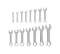 TEKTON Stubby Combination Wrench Set, 15-Piece (1/4-1 in.) | WCB90410