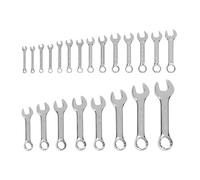 TEKTON Stubby Combination Wrench Set, 22-Piece (6-32 mm, Common Sizes) | WCB90407