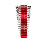 TEKTON Stubby Combination Wrench Set with Modular Organizers, 14-Piece (6-19 mm) | WCB95402
