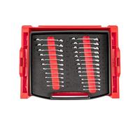 TEKTON Stubby Combination Wrench Set with Open Top Drawer and Rack, 25-Piece (1/4-3/4 in., 6-19 mm) | OLB94205