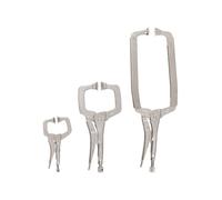 TEKTON Swivel Pad Locking C-Clamp Set (3-Piece) | CLC91102