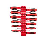 TEKTON Torx Screwdriver Set with Red Modular Organizers - 4 Inch Shanks, 12-Piece (T6 - T45) | DWT90102