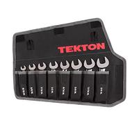 TEKTON WRN01086 Stubby Combination Wrench Set with Roll-up Storage Pouch, Inch, 5/16-Inch - 3/4-Inch, 8-Piece, Black