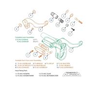 Tektro Spares - AUC/DR - Replacement Lever Blade - Silver