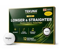 TEKUNA Elite Golf Balls 12 Pack | Distance Golf Balls for Mid-High Handicappers | Longer Straighter Flight | Surlyn Cover | Designed in London UK | 332 Dimple