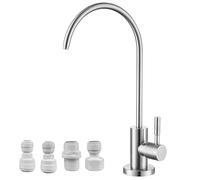TEKXDD Drinking Water Tap, Filter tap for Kitchen Sink 304 Stainless Steel Modern Single Lever Home Water Filter Faucet for UK, Reverse Osmosis Faucet with 4 Tap Adapter