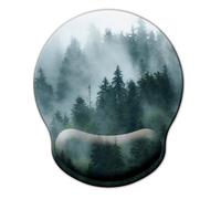 TEKXDD Forest Mouse Mat Wrist Support, Ergonomic Mousepad Wrist Support Memory Foam, Support for Computer and Laptop Home Office Gaming