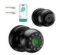TEKXDD Smart Door Lock, Fingerprint Door Lock 4 in 1 Keypad App/Key, Free Passage Mode + Auto-Lock + Anti-Peep Password + Temporary Passwords, Keyless Smart Lock for Bedroom Home Office Apartment