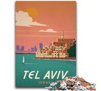 Tel Aviv 1000 Piece Jigsaw Puzzles for Adults & Teens,Help The Brain Exercise Addictive Toys to Cultivate Patience A Work of Art (38x26cm)