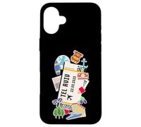 Tel Aviv Boarding Pass Jerusalem Ticket Famous Landmarks Case for iPhone 16 Plus