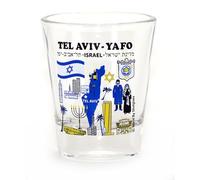 Tel Aviv-Yafo Israel Landmarks and Icons Collage Shot Glass