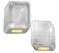 Tel Charme * 10 Pcs 3500ml Large Aluminum Foil Trays with Lids 32x26x7cm, Heavy Duty Deep Baking Pans for Cooking, Meal Prep, BBQ, Parties & Food Storage - Durable Foil Containers