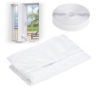 Tel Charme * AC Window Seal Kit 400CM, Universal Air Con Window Vent Seal Kit for Mobile Air Conditioner Unit and Tumble Dryer, Hot Air Stop Air Exchange Guards with Durable Zip & Adhesive Closure