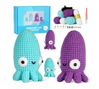 Tel Charme * Crochet Kit for Beginners, Animals Crochet Kit, Knitting Starter Pack for Adults and Kids (Include Video Tutorial and Instruction), Great Gift for Kids Friends and Family