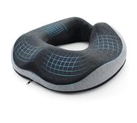 Tel Charme * Donut Cushion for Coccyx Pain & Hemorrhoids Relief - Memory Foam Orthopedic Ring Cushion for Office Chair Sciatica and Wheelchair Support