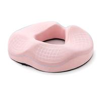 Tel Charme * Donut Cushion for Coccyx Pain & Hemorrhoids Relief - Memory Foam Orthopedic Ring Cushion for Office Chair Sciatica and Wheelchair Support (Pink)