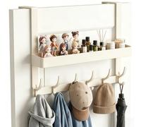 Tel Charme * Over Door Hooks 2 Tier, Heavy Duty Over The Door Hook Hanger - Coat Hooks for Door, Door Hooks for Coats Hats Towels - Over Door Hanger Organiser for Bathroom Bedroom