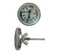 Tel-Tru BQ100 Barbecue Grill Thermometer, 1-3/4 inch dial, 2.13 inch stem, 150/700 Degrees F