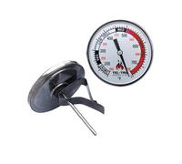 Tel-Tru BQ325R Big Green Egg, Primo, Komodo, Grill Dome, or Other Kamado-Style Replacement Thermometer, 3" dial with red and Black Zones