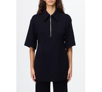 TELA Short-Sleeved Zip-Neck Wool Blend Knitted Polo Shirt - Size: 40 - female
