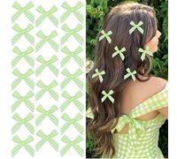 TELAIN Elegant Mini Hair Bows for Girls, Set of 20 Made of Satin Material, Charming Pendants for Various Hairstyles, Perfect for Any Occasion