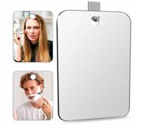 TELAIN Shower Mirror, Unbreakable Plexiglass, Portable & Wall Mounted, 10.8x7 Inches, Ideal for Bathroom & Travel