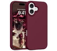 Telaso Case for iPhone 17, Premium Liquid Silicone, Wine Red | with Microfiber Lining, Soft Gel Rubber, Soft-Touch Feel, Protective iPhone 17 Phone Case Slim Cover for Men Women