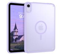 Telaso for iPad mini 7 A17 Pro 2024/iPad Mini 6 2021 8.3 Inch iPad mini 7th/6th Gen Magnetic Case, Translucent Matte Back Soft TPU Bumper Military Grade Protective Case for iPad mini 7/Mini 6, Purple