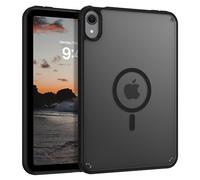 Telaso for iPad mini 7 A17 Pro 2024/iPad Mini 6 2021 8.3 Inch iPad mini 7th/6th Gen Magnetic Case, Translucent Matte Back Soft TPU Bumper Military Grade Protective Case for iPad mini 7/Mini 6, Black