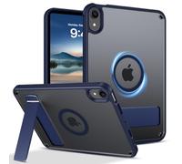 Telaso for iPad mini 7 A17 Pro 2024/iPad Mini 6 2021 Case, iPad mini 7th/6th Gen Magnetic Case with Invisible Portrait/Landscape Stand Translucent Matte Back Soft TPU Bumper Cover, Navy Blue