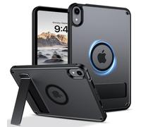 Telaso for iPad mini 7 A17 Pro 2024/iPad Mini 6 2021 Case, iPad mini 7th/6th Gen Magnetic Case with Invisible Portrait/Landscape Stand Translucent Matte Back Soft TPU Bumper Protective Cover, Black