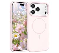Telaso Magnetic for iPhone 18 Pro Max/17 Pro Max Case, Silicone, Pink | Compatible with MagSafe, Microfiber Lining, Soft Touch Feel, Easy to Clean, Liquid Silicone Phone Case for Women Girls